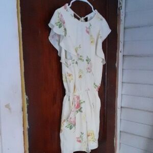 Wilfred Floral Romper with Ruffle Sleeves